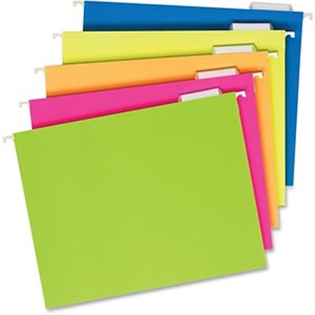 Officespace Glow Hanging Letter File Folder, Assorted Color, 25PK OF3758233